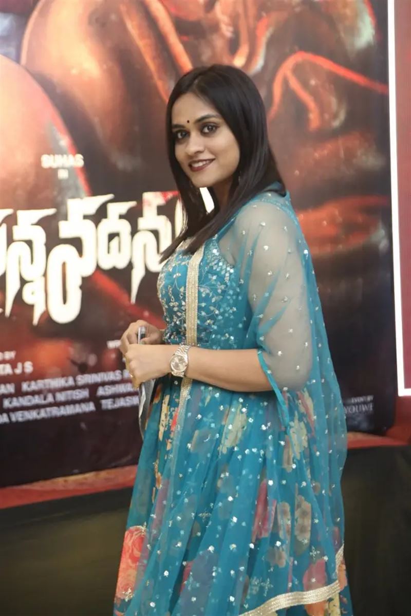 Telugu Tv Anchor Geetha Bhagath at Prasanna Vadanam Movie Release Event